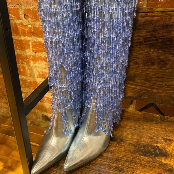 Jeffrey Campbell Shoes - Knee -high, Jeffrey Campbell, Beaded Fringe Boots